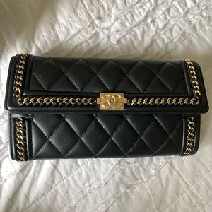 Long Chanel flap wallet